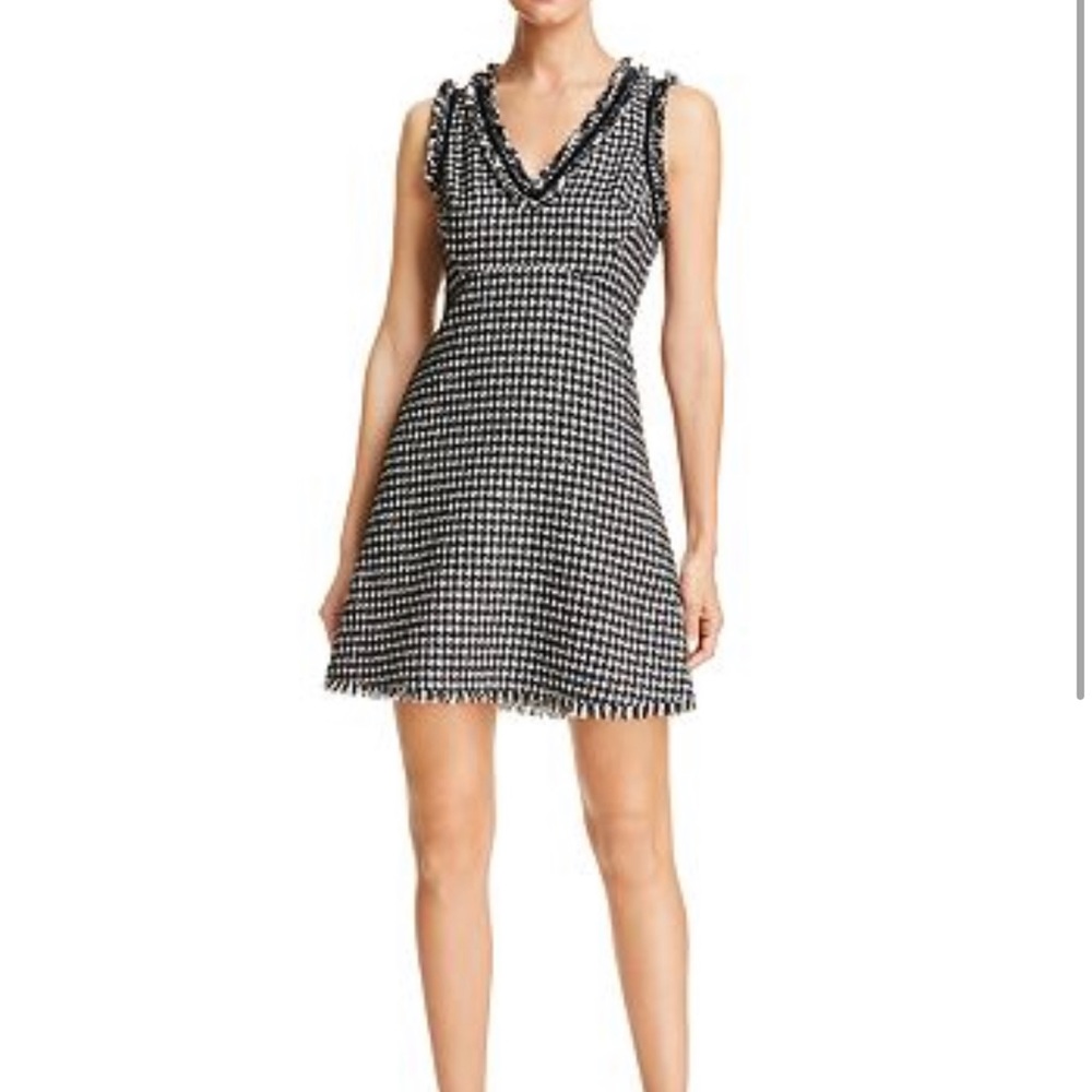Kate Spade dashing beauty houndstooth tweed dress